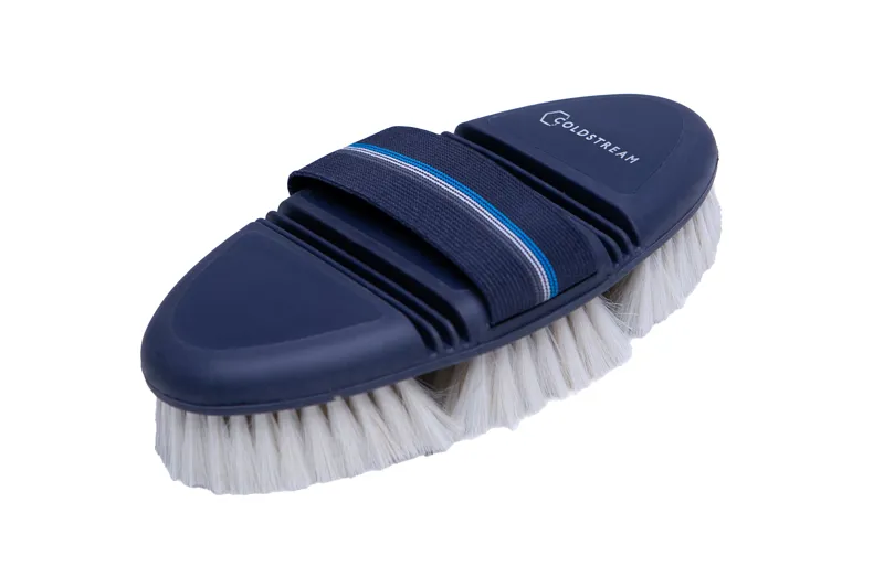 Coldstream Birkhill Bend Goat Hair Body Brush - Navy